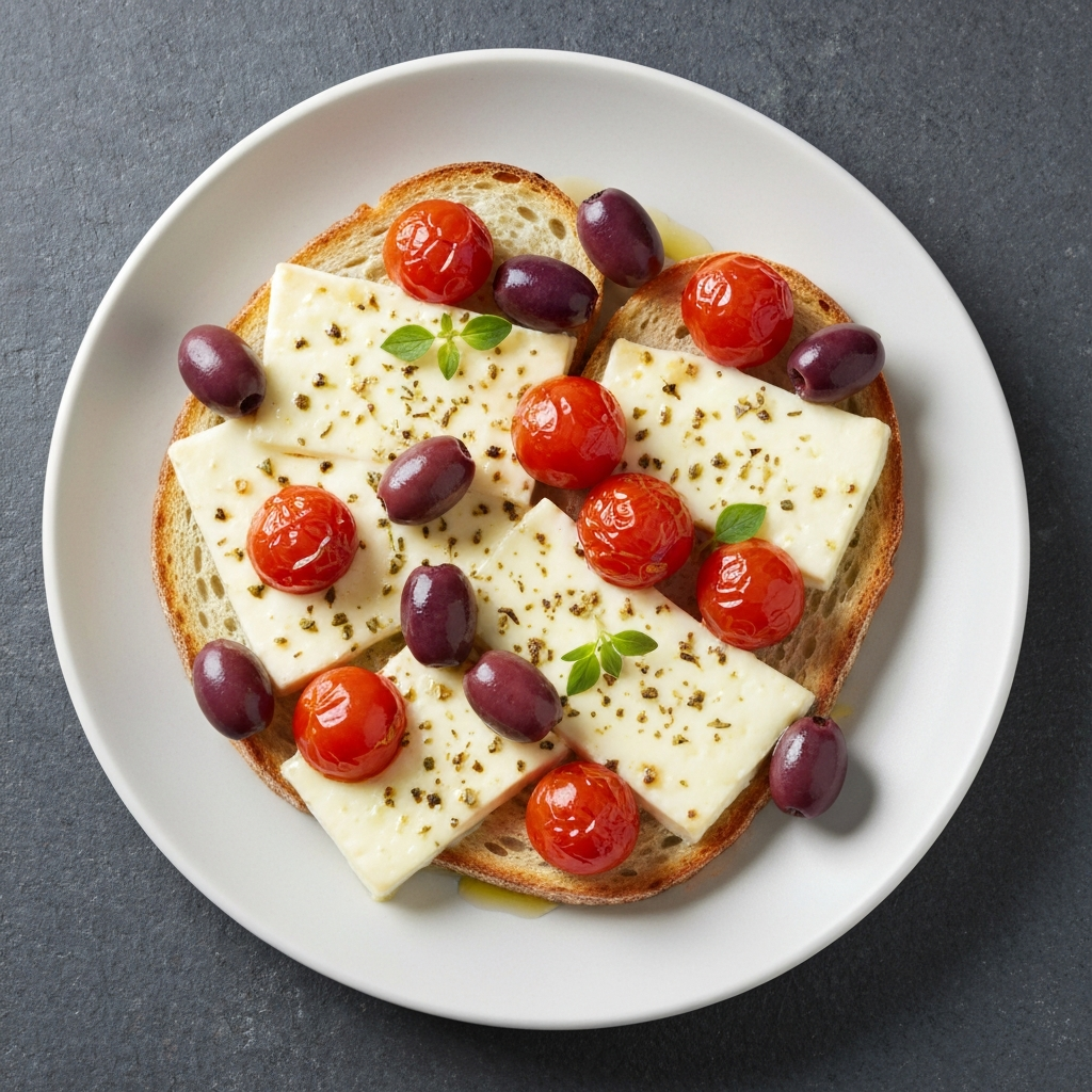 Baked Feta with Cherry Tomatoes and Olives