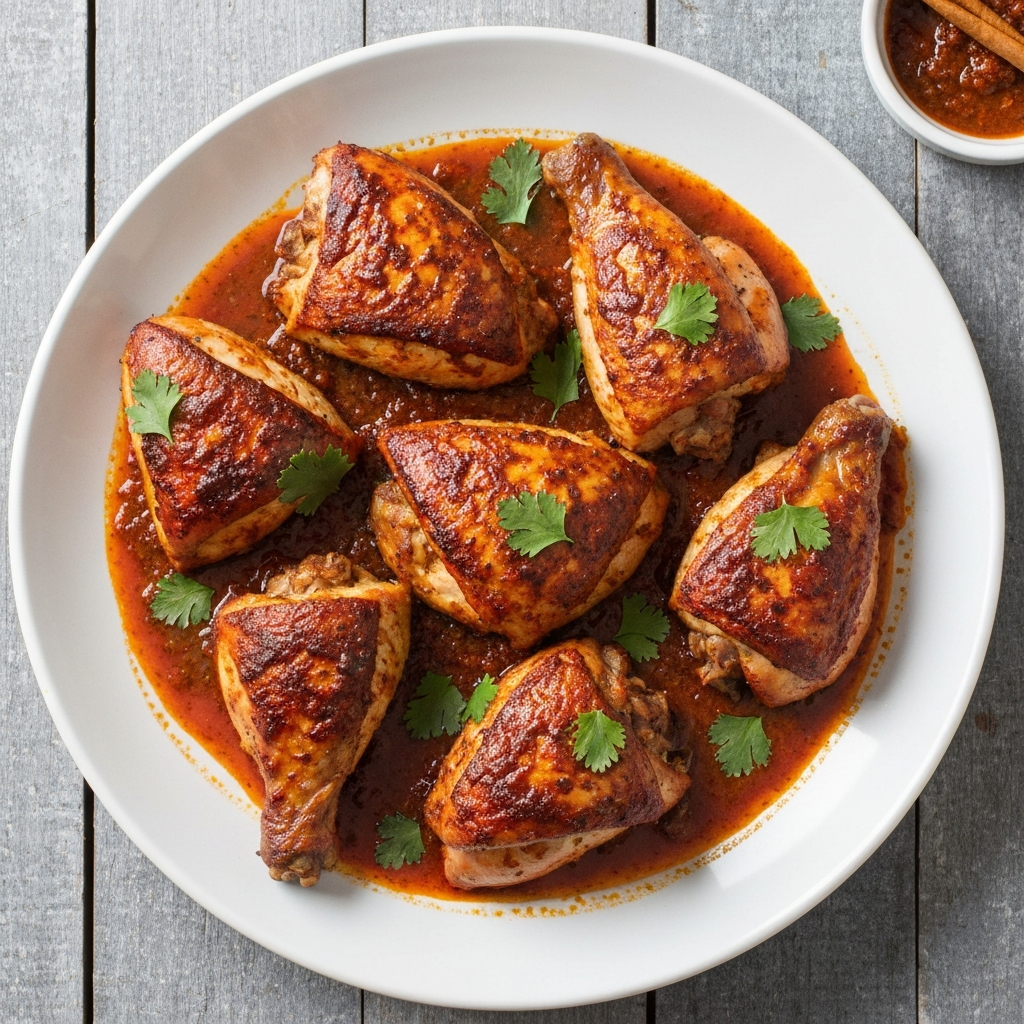 Spiced Yogurt Marinated Chicken Roast (Tandoori Style)