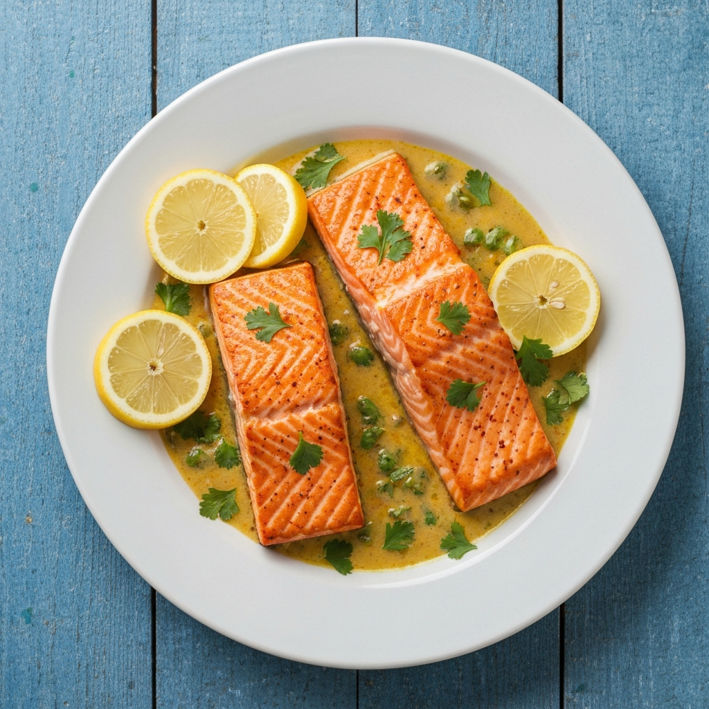 Tandoori Salmon with Lemon and Spices