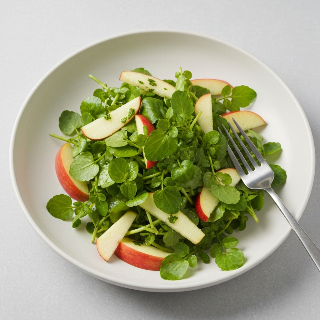 Watercress and Apple Salad with Mint Vinaigrette