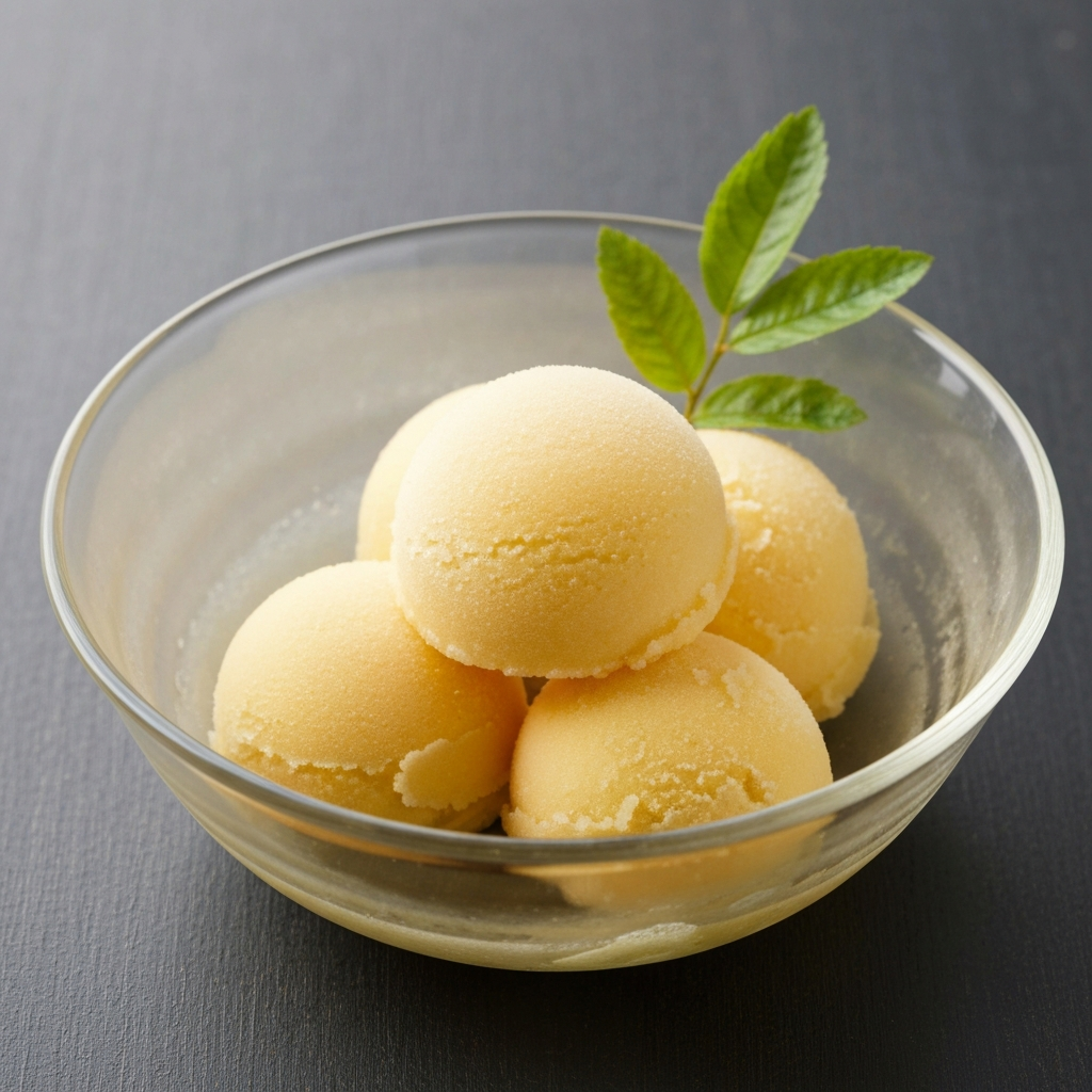 Yuzu and Ginger Sorbet