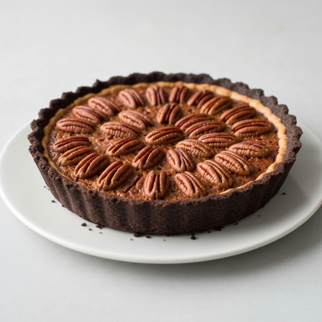 Mole-Spiced Pecan Pie with Chocolate Crust