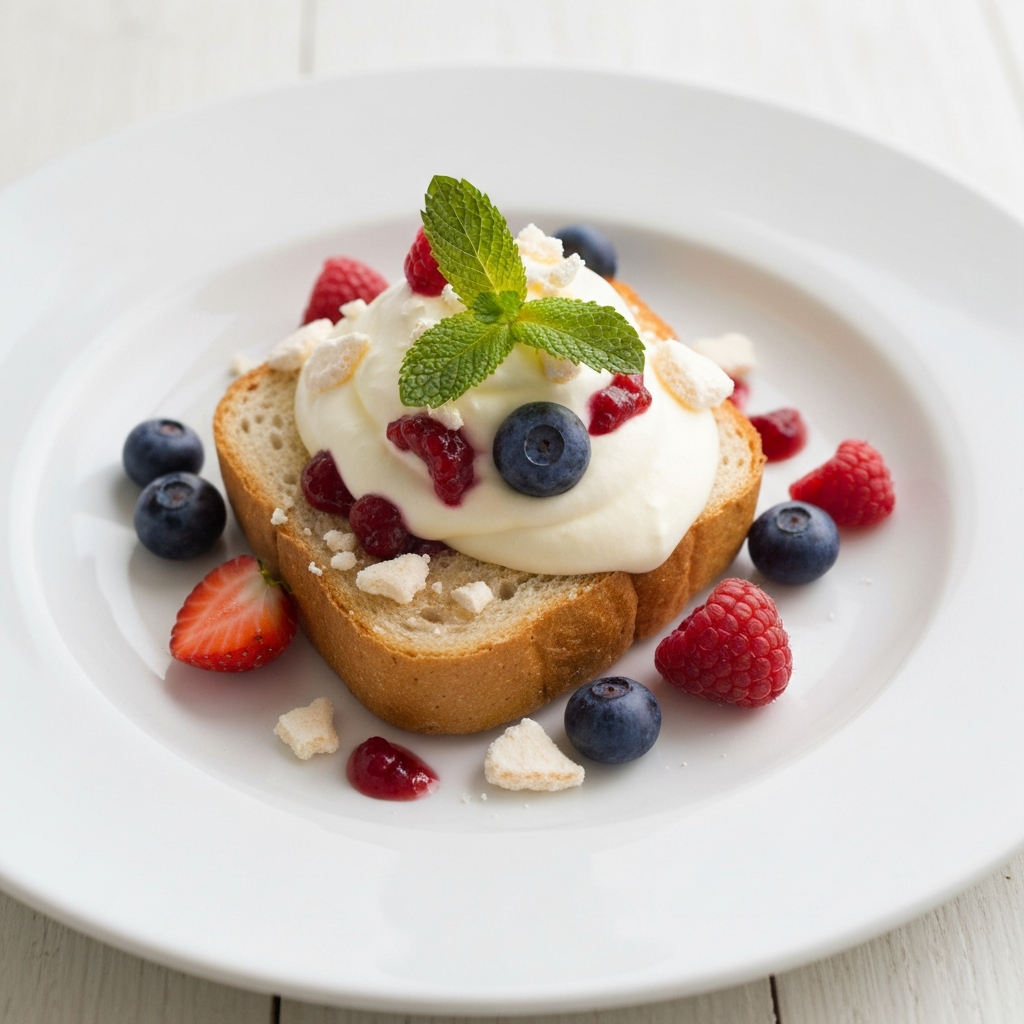 Eton Mess with Fresh Berries and a Hint of Mint