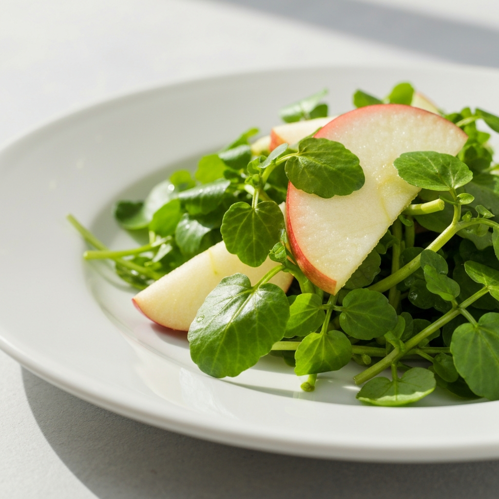 Watercress and Apple Salad with Light Lemon Vinaigrette