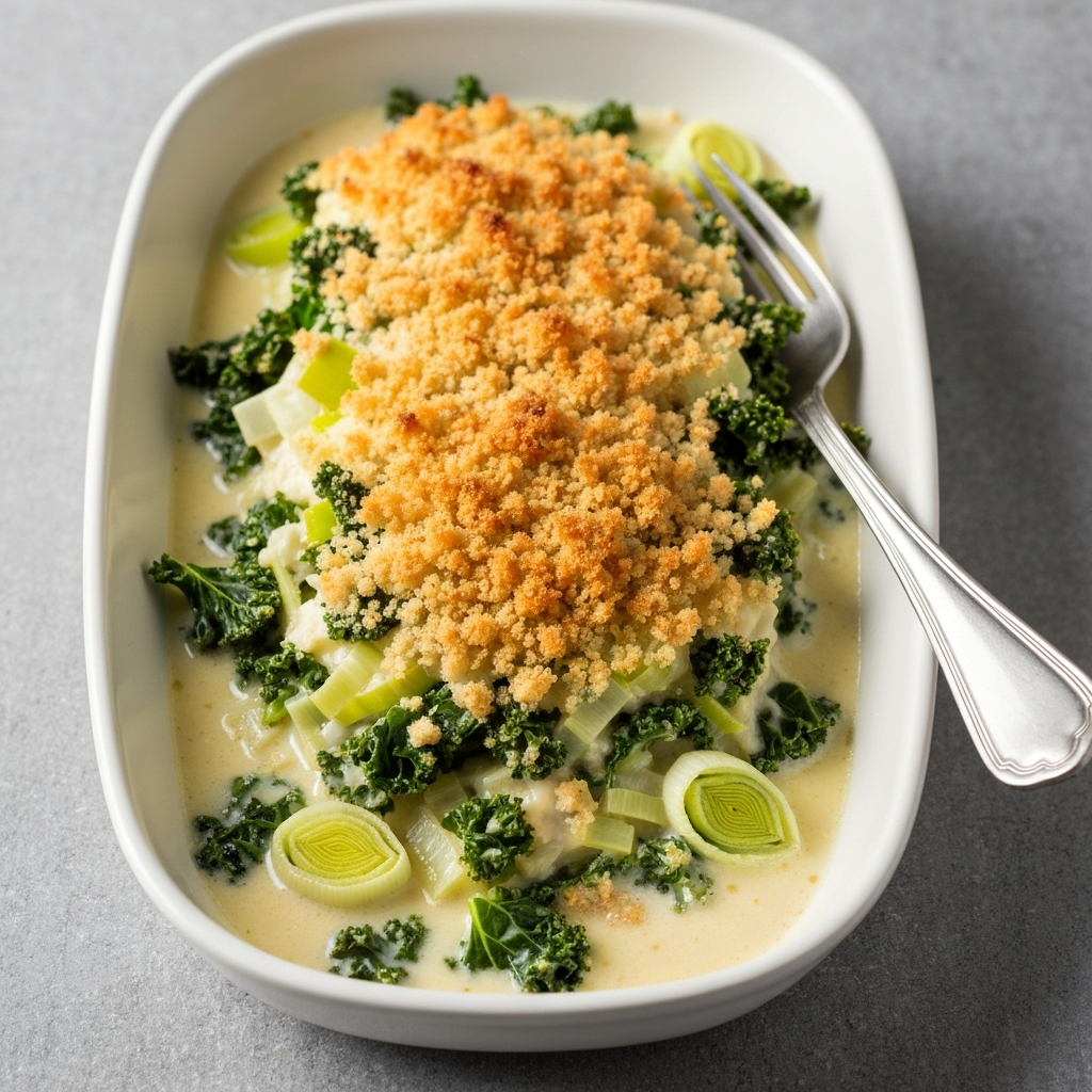 Kale and Leek Gratin