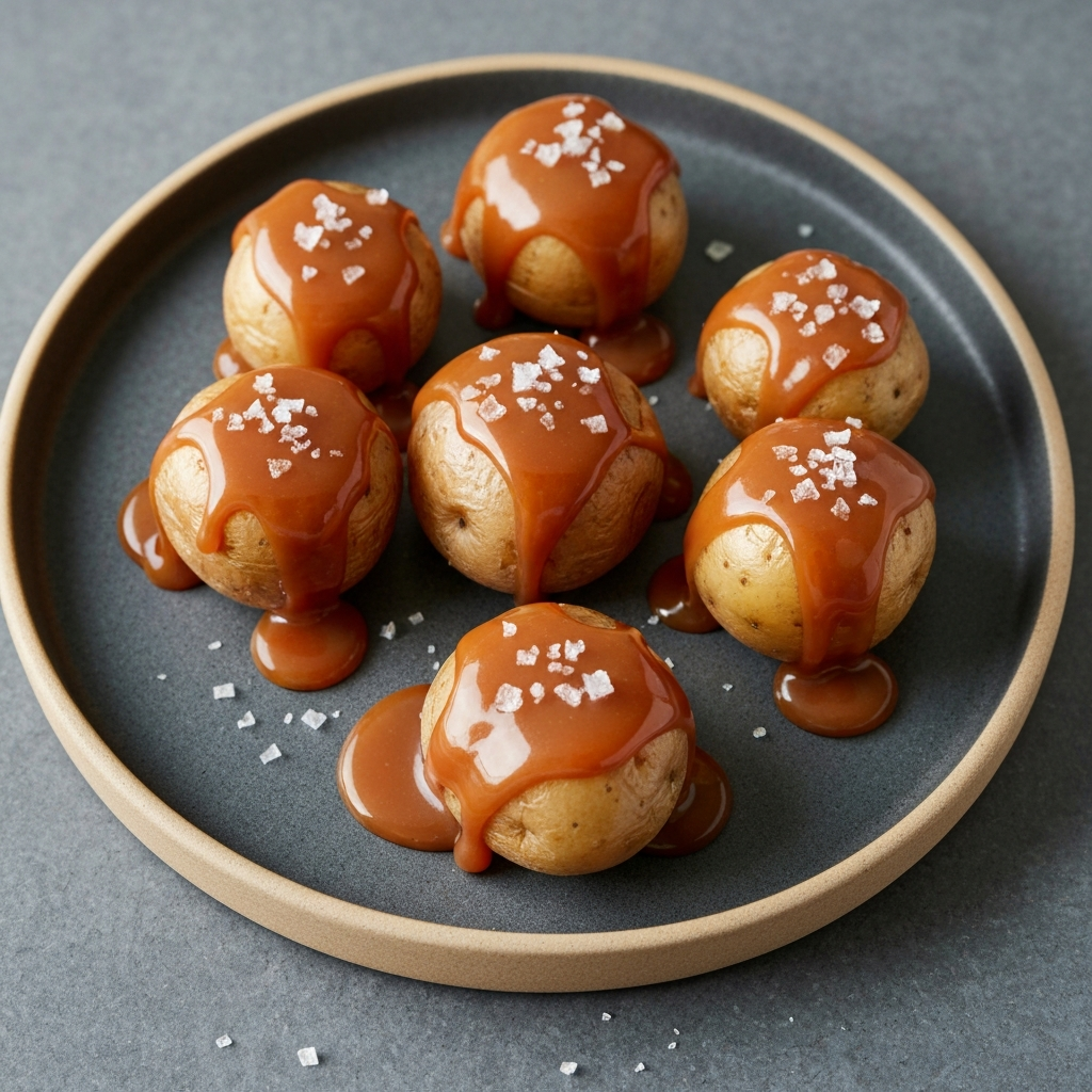 Caramelized Jersey Royal Potato Dessert Bites