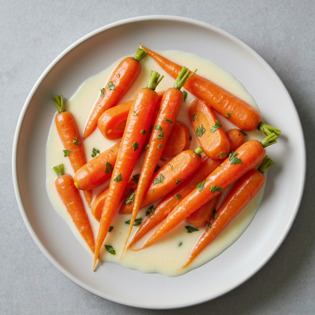 Jersey Milk Braised Carrots with Herbs