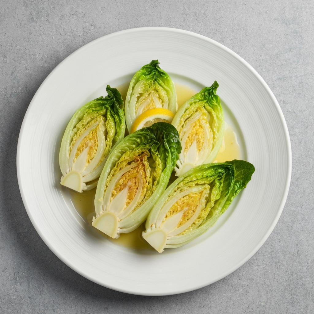 Braised Lettuce Hearts with Jersey Butter and Lemon