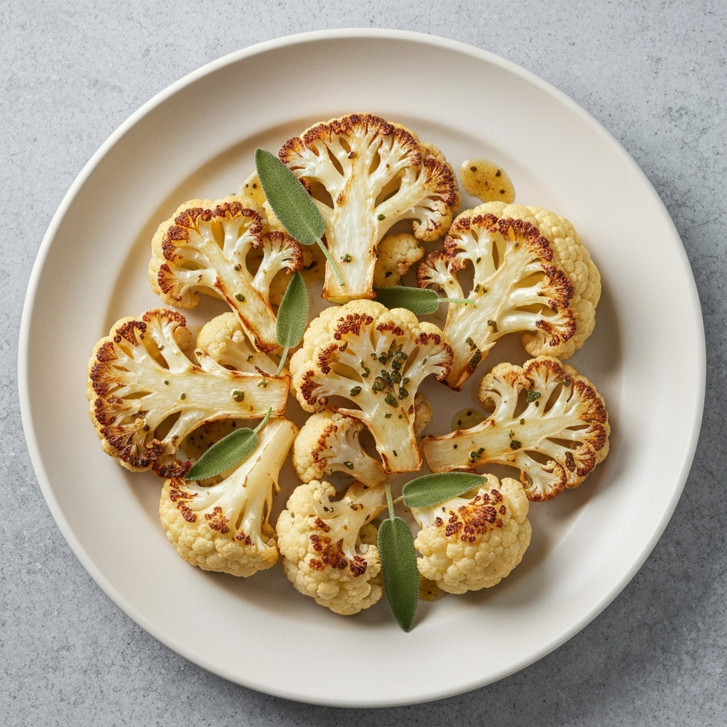 Roasted Cauliflower with Brown Butter and Sage