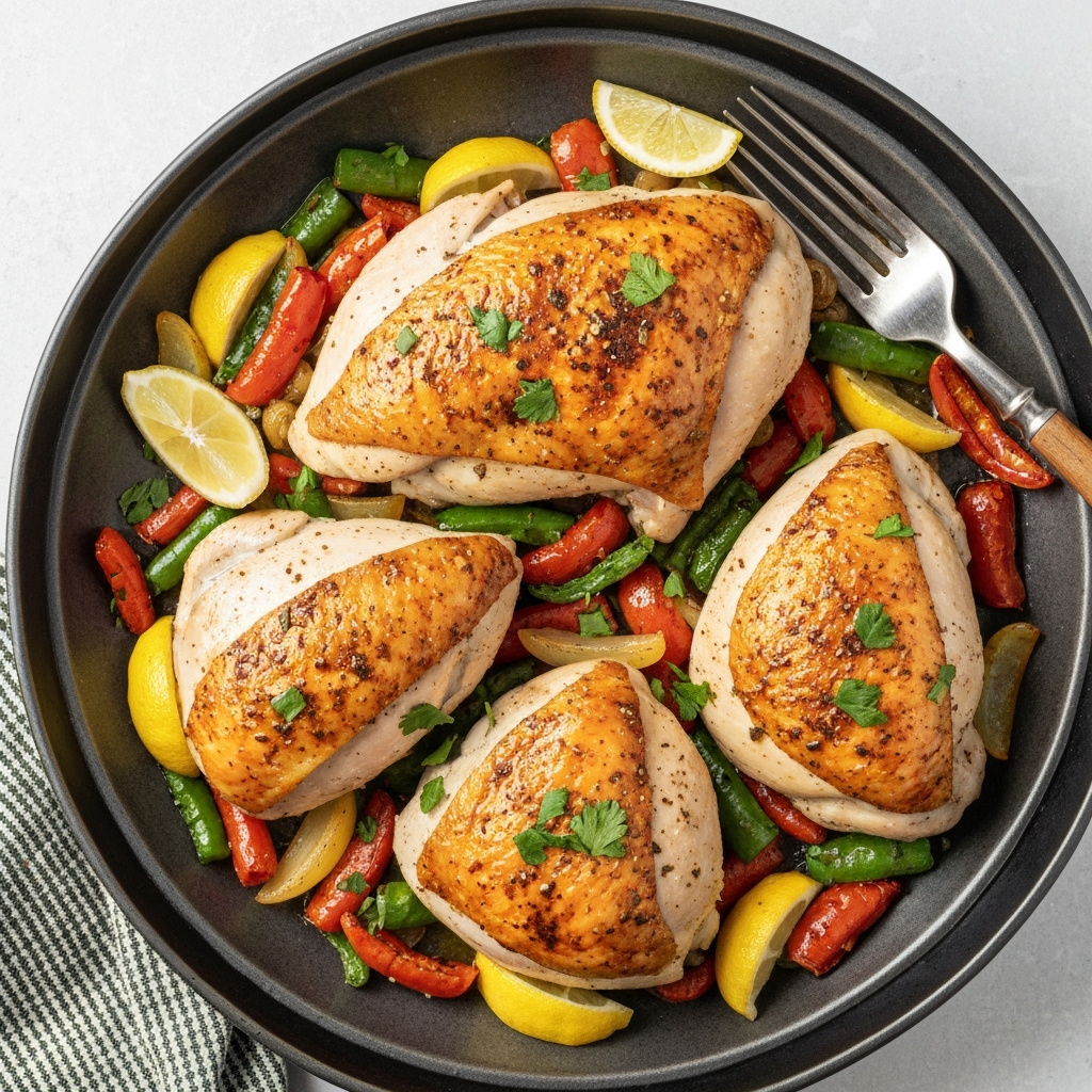 Lemon Herb Roasted Chicken and Vegetables (Gluten-Free)