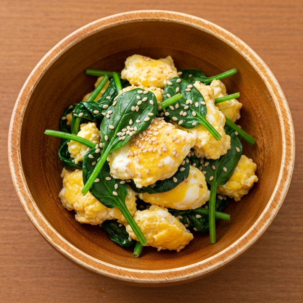Savory Sesame Spinach Breakfast Stir-Fry