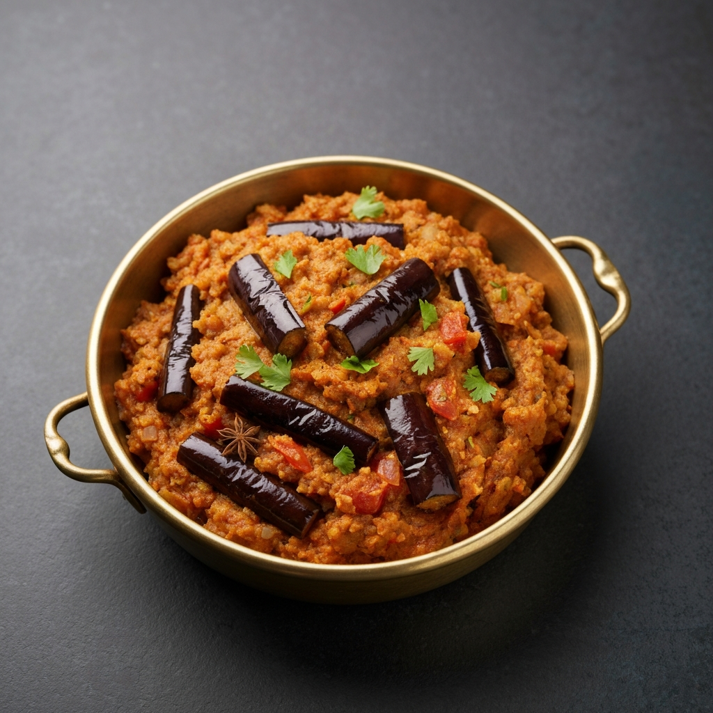 Baingan Bharta (Smoked Eggplant Mash) with Spices