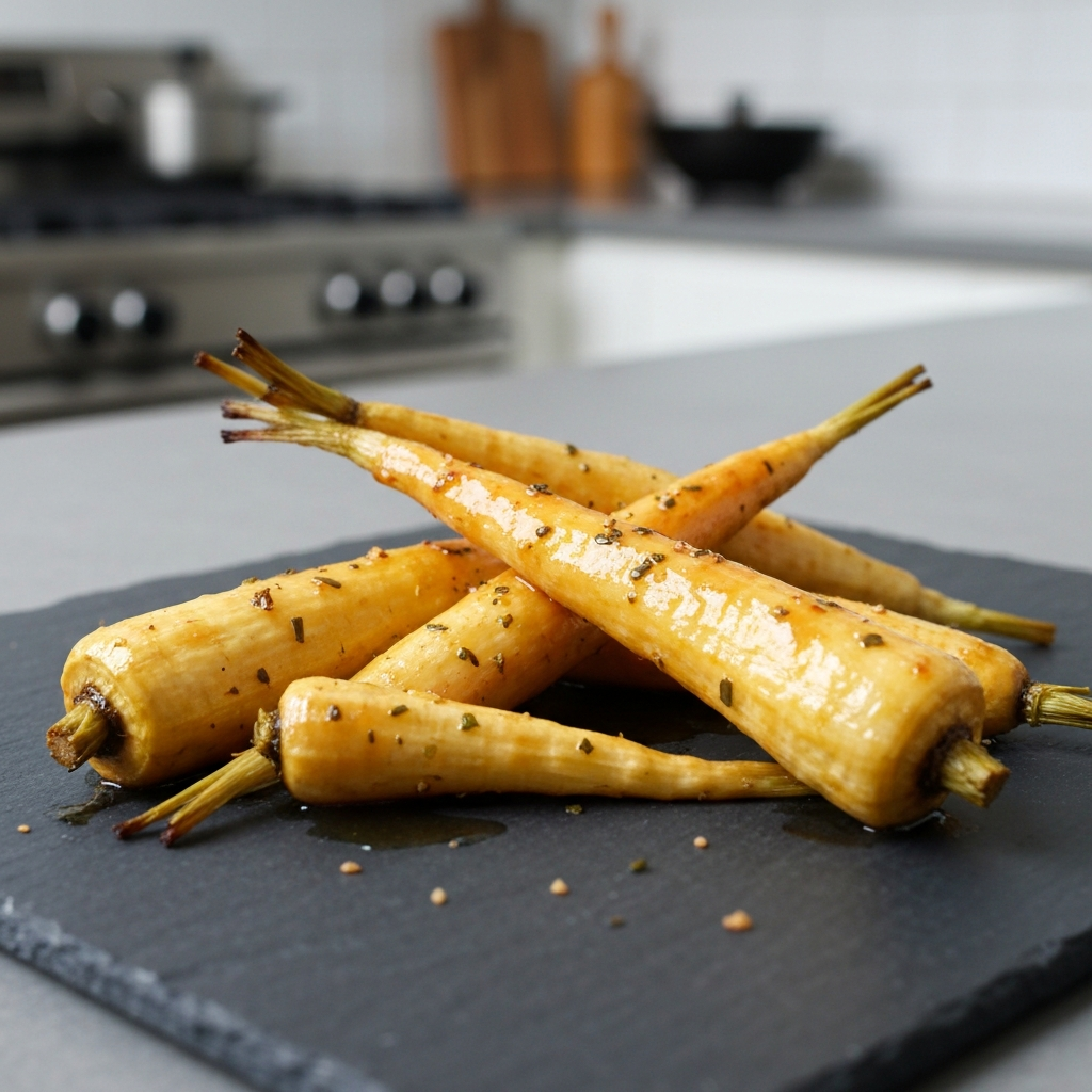 Honey-Glazed Baked Parsnips