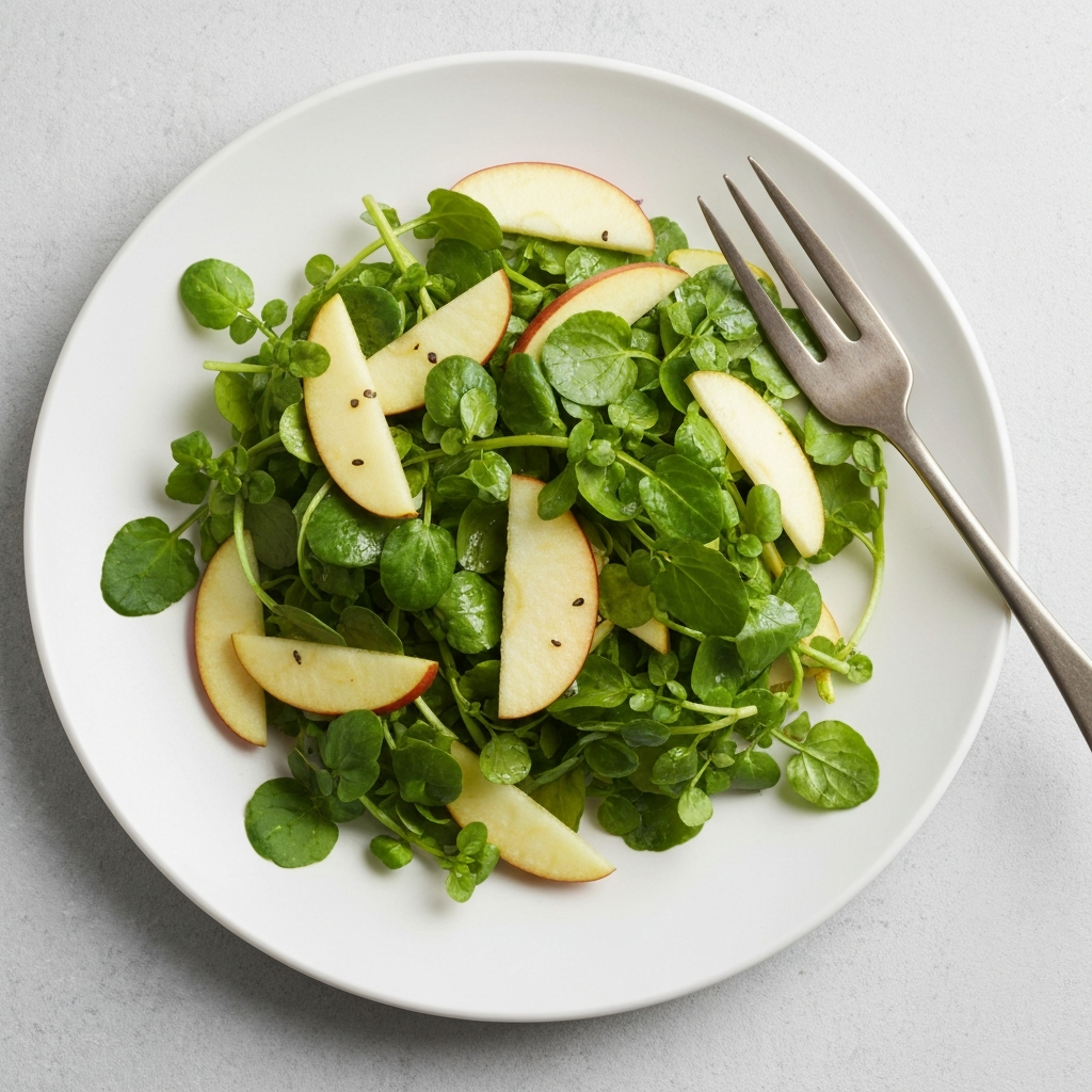 Watercress and Apple Salad with Lemon Vinaigrette
