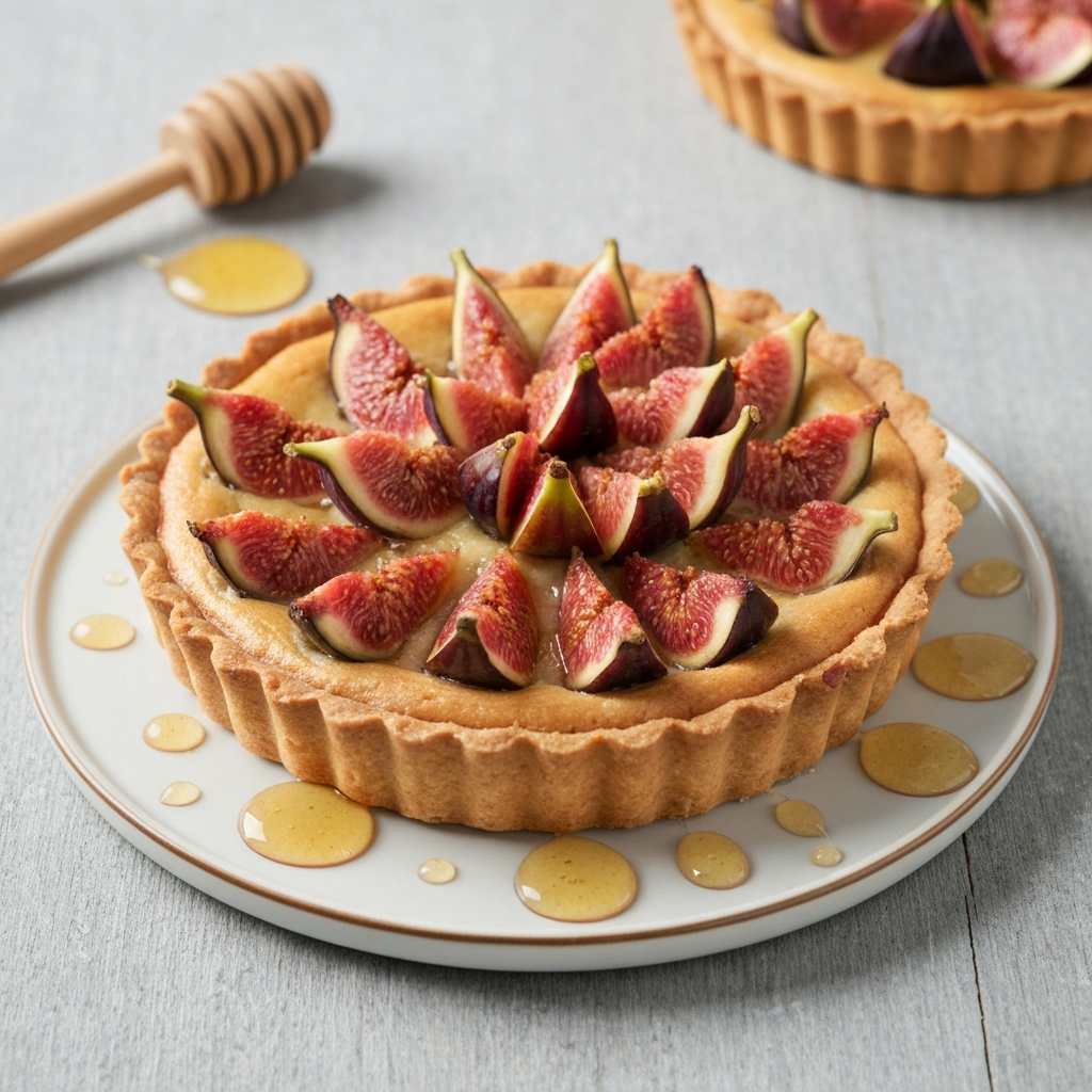 Fig and Almond Tart with Honey Drizzle