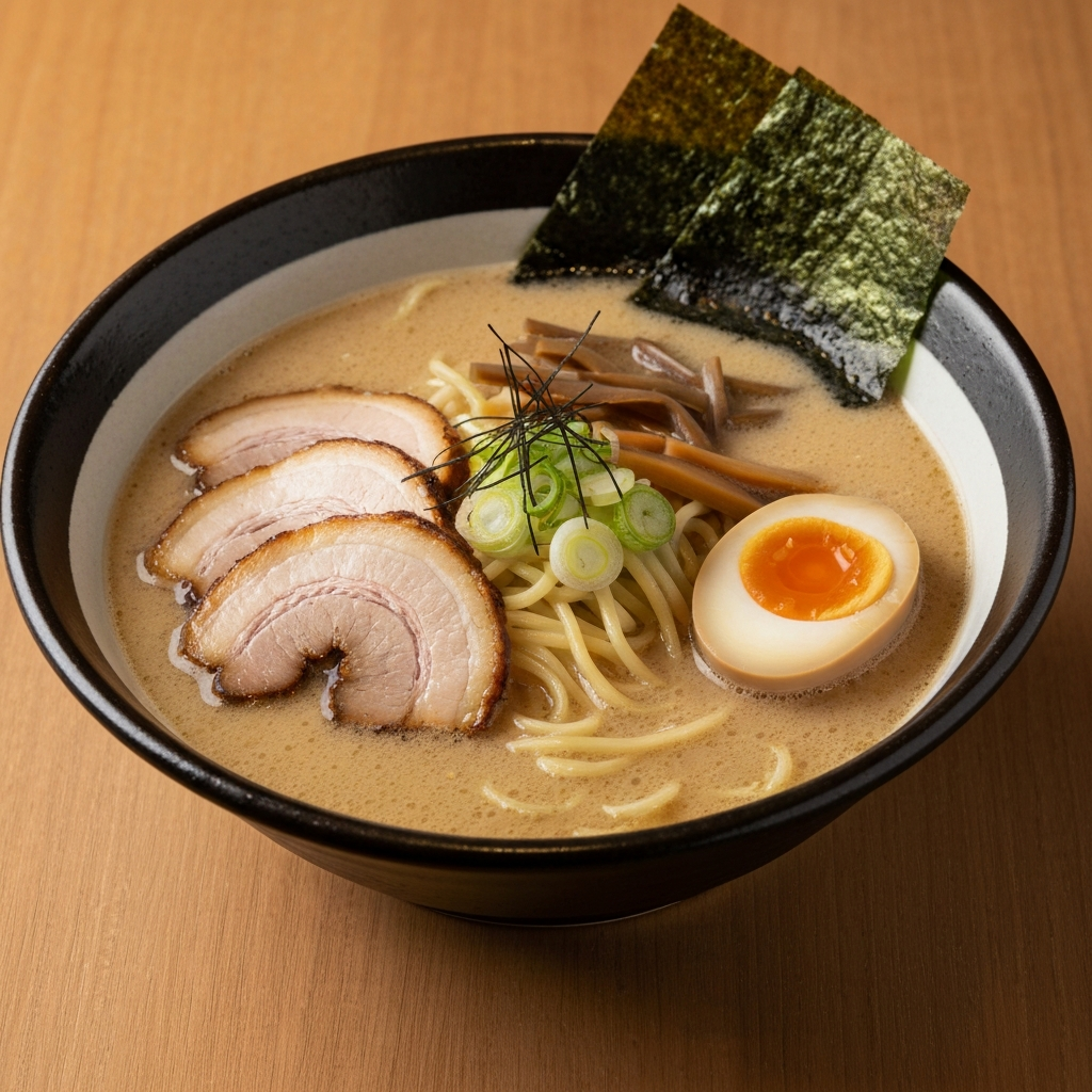 Tonkotsu Ramen with Black Garlic Oil