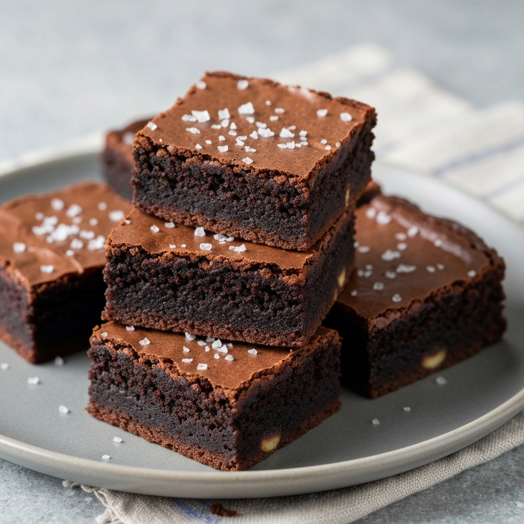 Mole Negro Brownies with Sea Salt