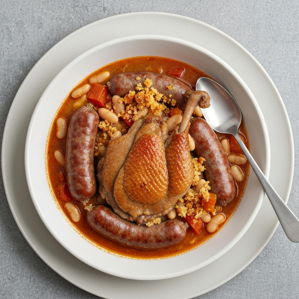 Duck Confit Cassoulet with Toulouse Sausage