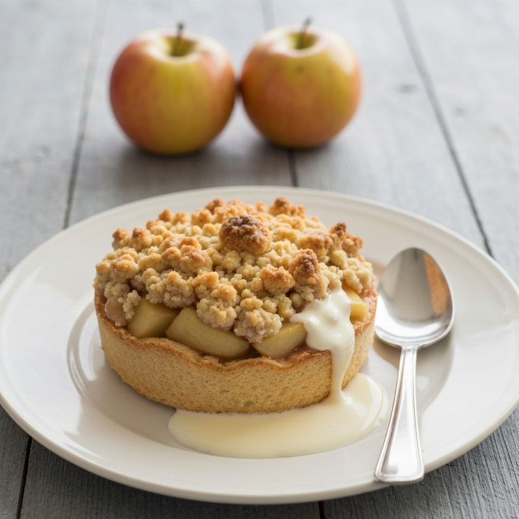 Jersey Apple Crumble with Clotted Cream