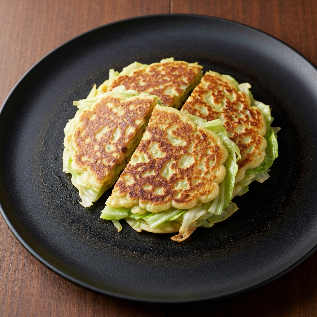 Japanese Cabbage Pancakes (Okonomiyaki)
