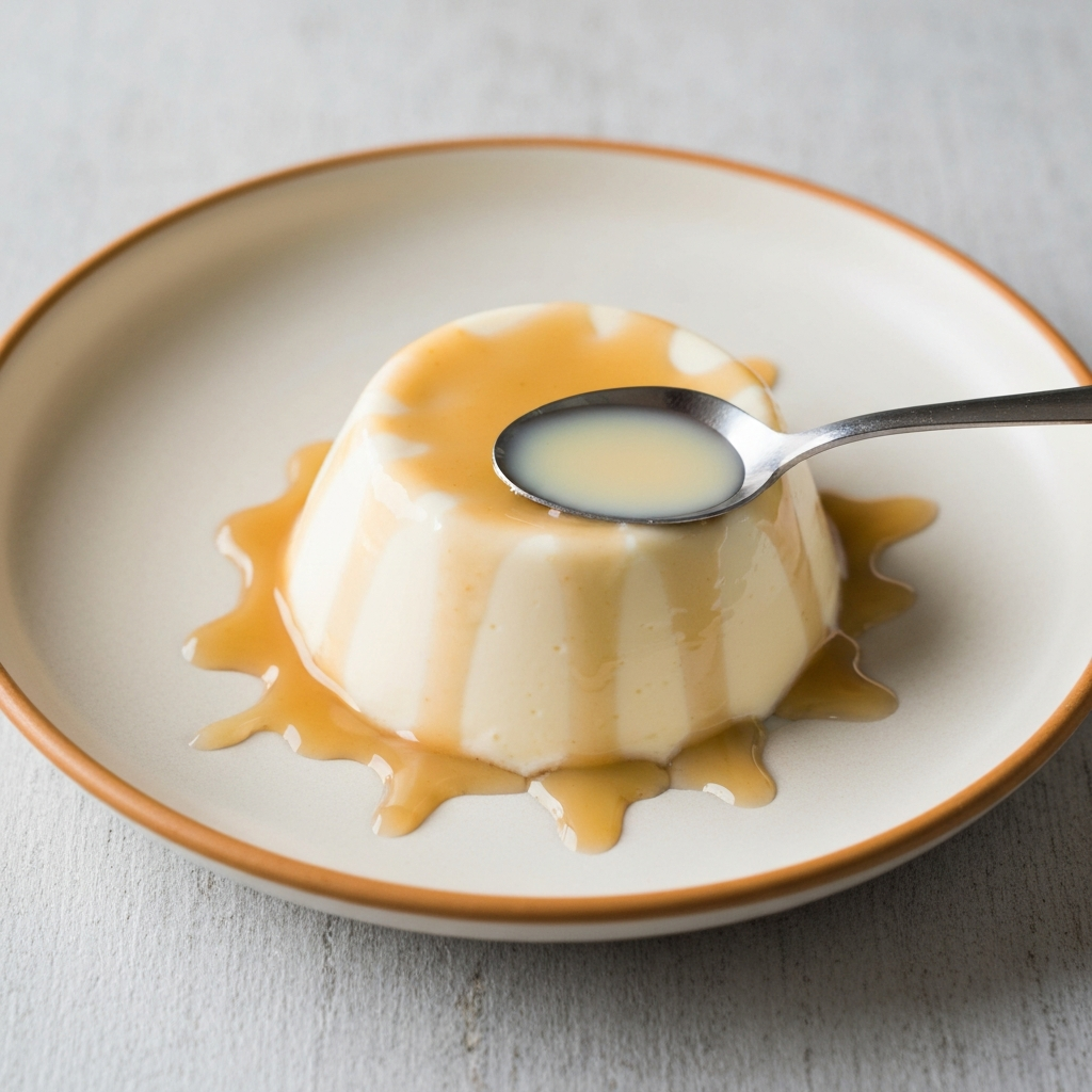 Vietnamese Coffee Panna Cotta with Condensed Milk Drizzle