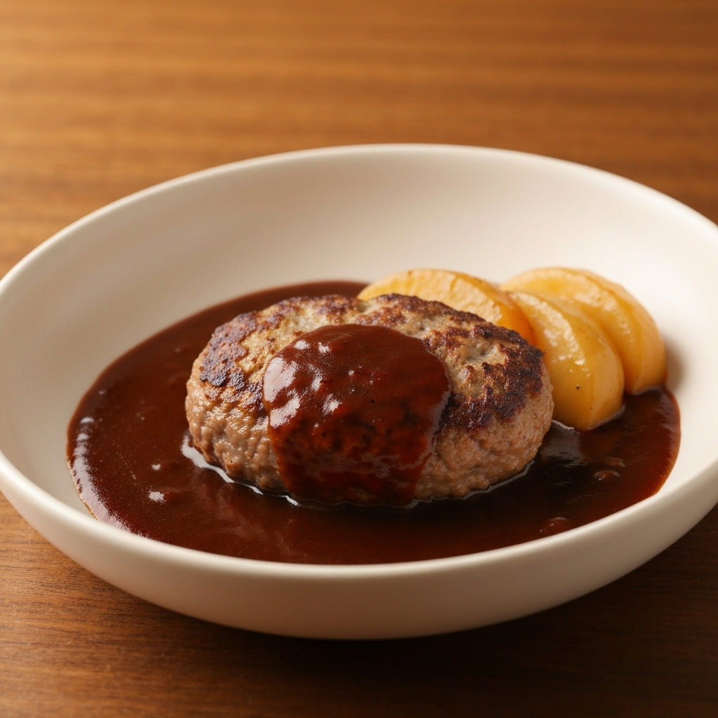 Japanese Hambagu with Demi-Glace Sauce