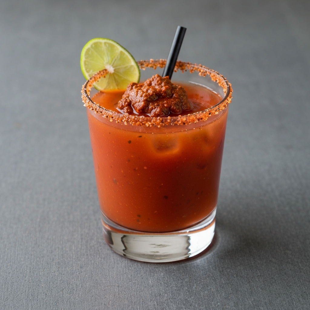 Mole Rojo Bloody Mary with Chipotle Salt Rim