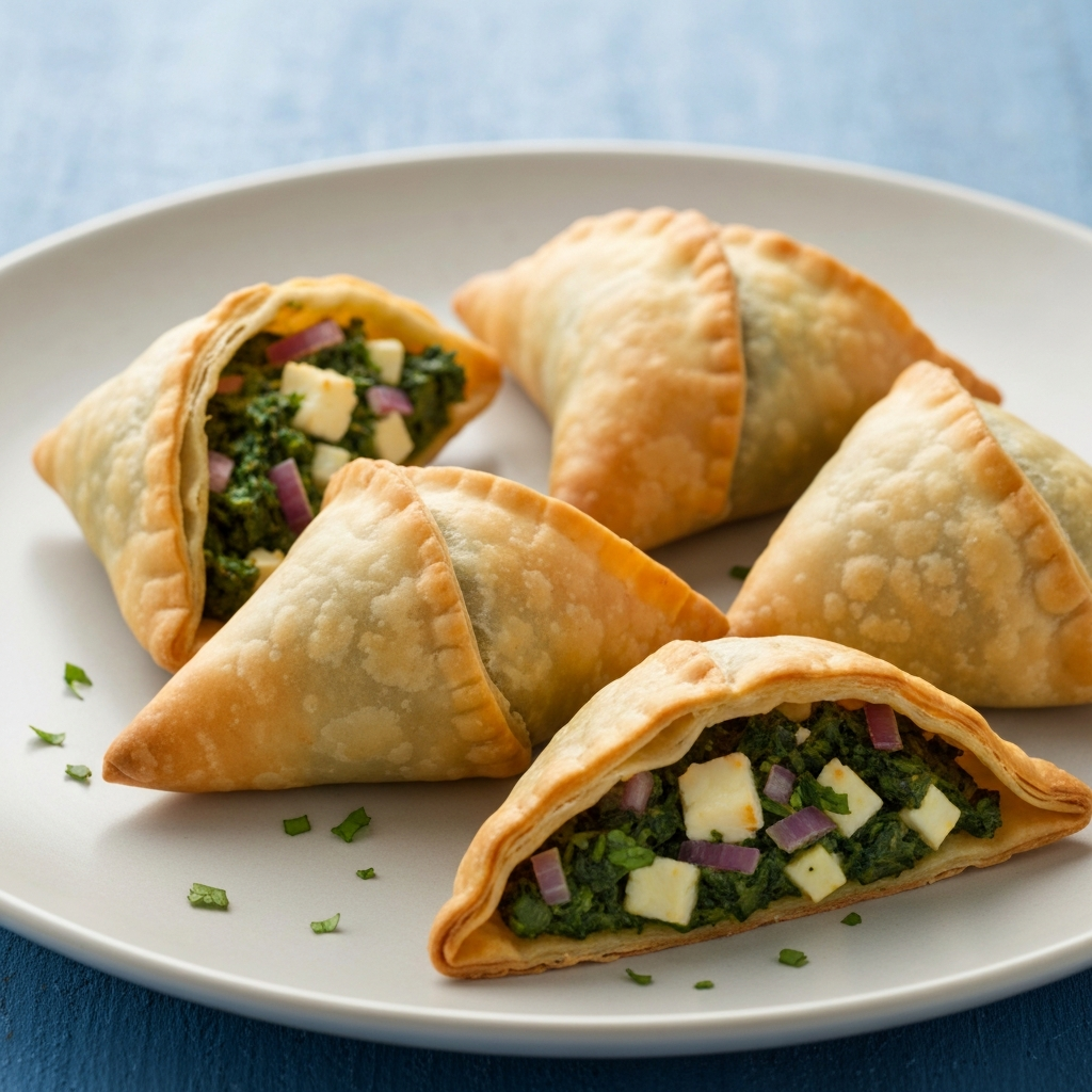 Spinach and Feta Samosas