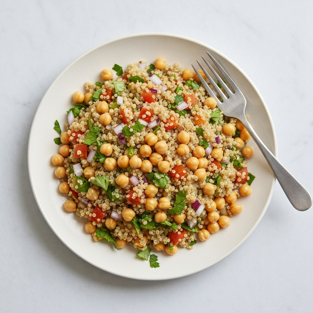 Quinoa Salad with Roasted Vegetables and Chickpeas