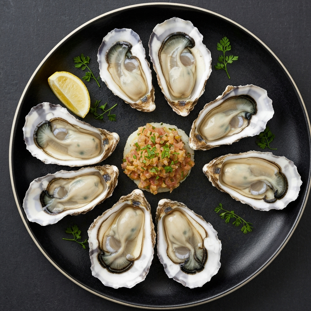 Fresh Jersey Oysters with Jersey Apple Mignonette