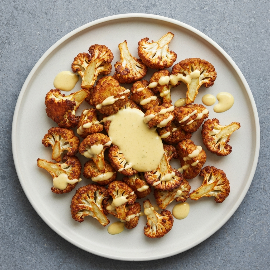 Spiced Pan-Fried Cauliflower with Lemon-Tahini Drizzle