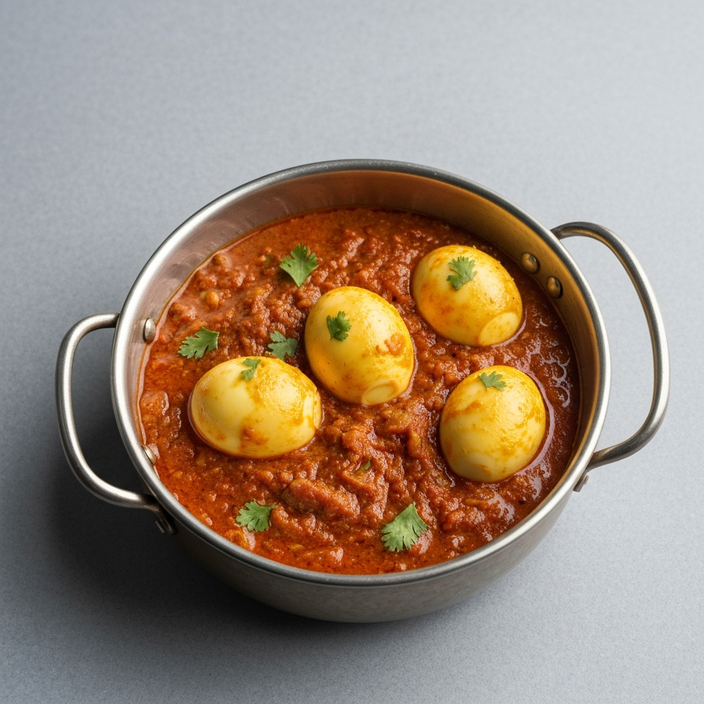 Egg Curry with Tomato and Onion Masala