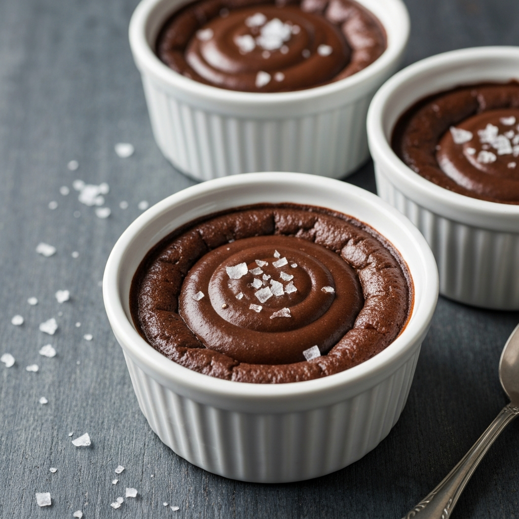 Chocolate Pot de Crème with Sea Salt