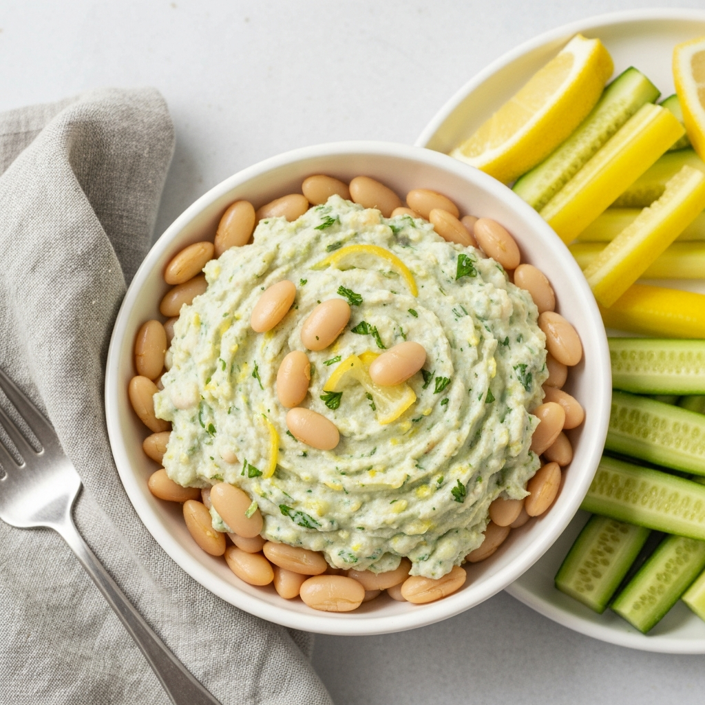 Lemon-Herb White Bean Dip with Crudités