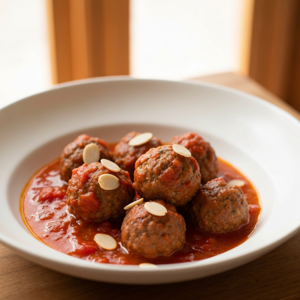 Albondigas en Salsa with Tomato and Almond Sauce