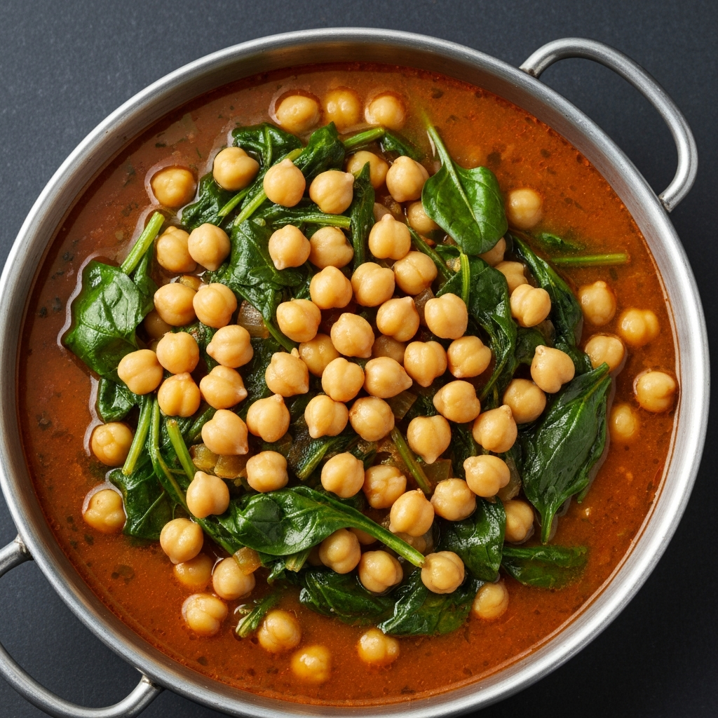 Spanish Chickpea and Spinach Stew with Smoked Paprika