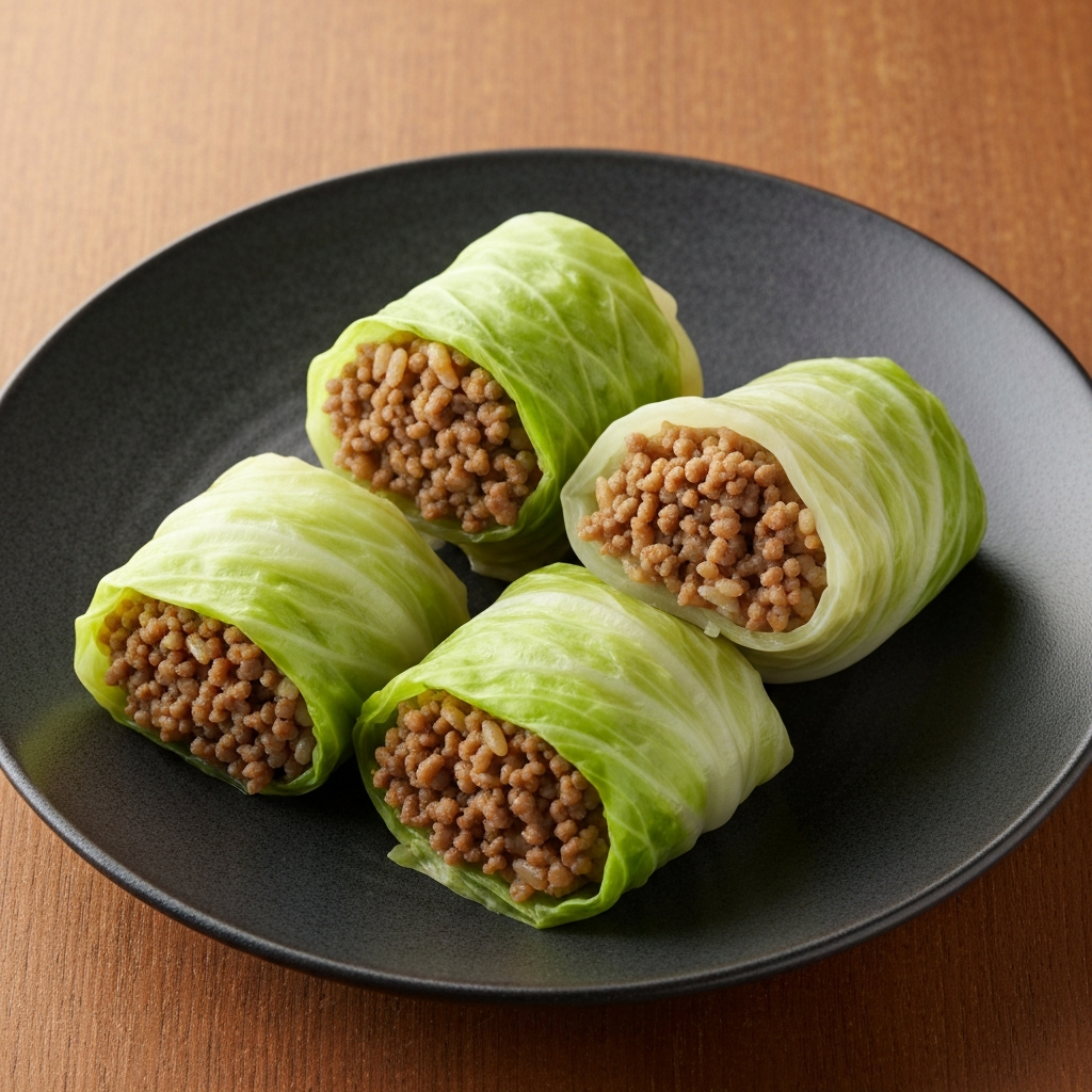 Japanese Stuffed Cabbage Rolls (Niku-Zume Kyabetsu)