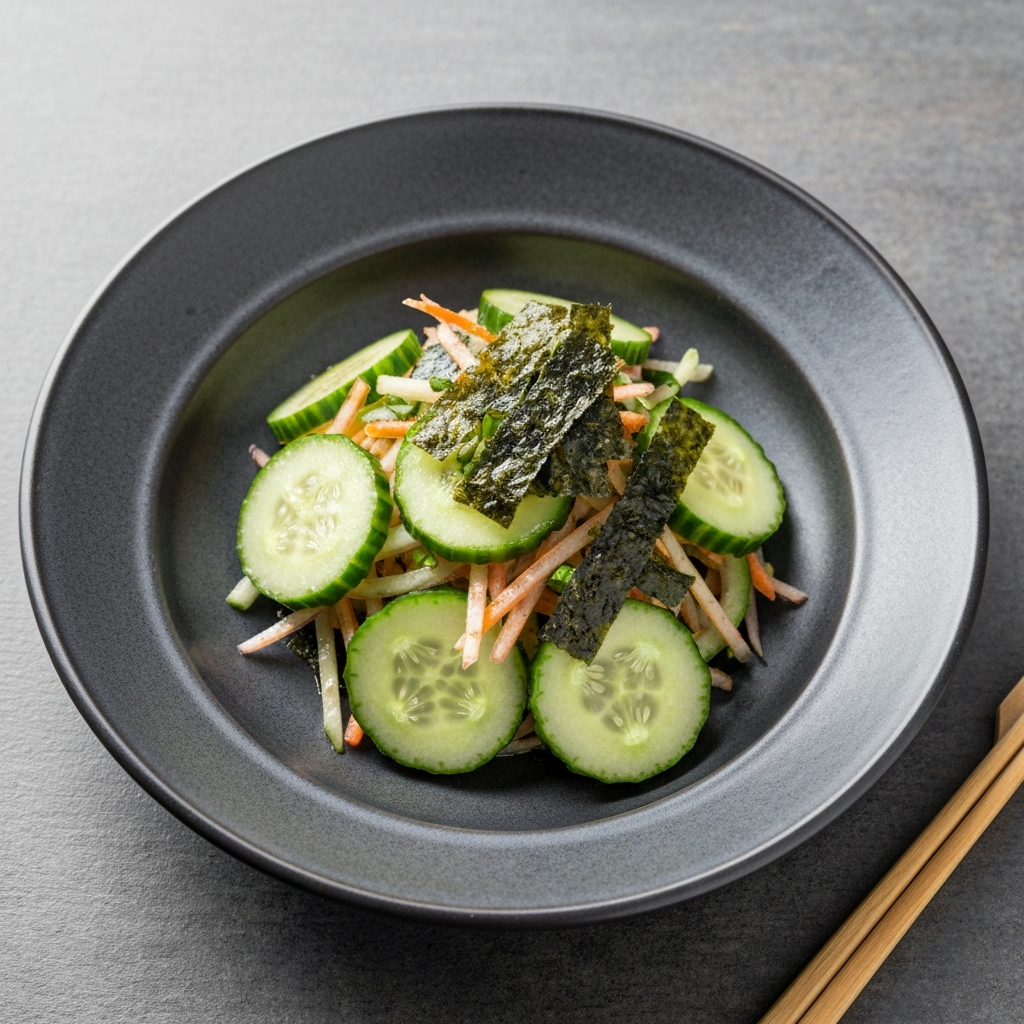 Refreshing Cucumber and Seaweed Salad with Sesame Vinaigrette