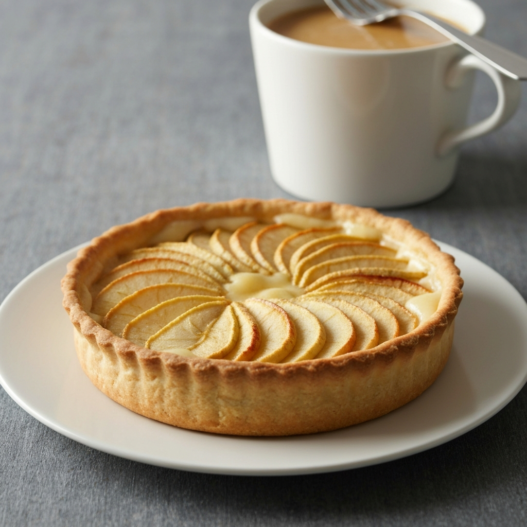 Normandy Apple Tart with Calvados Cream