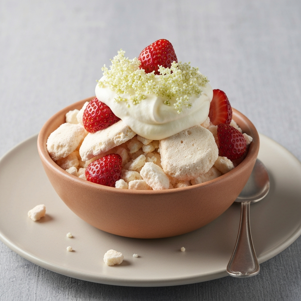 Eton Mess with Strawberries & Elderflower