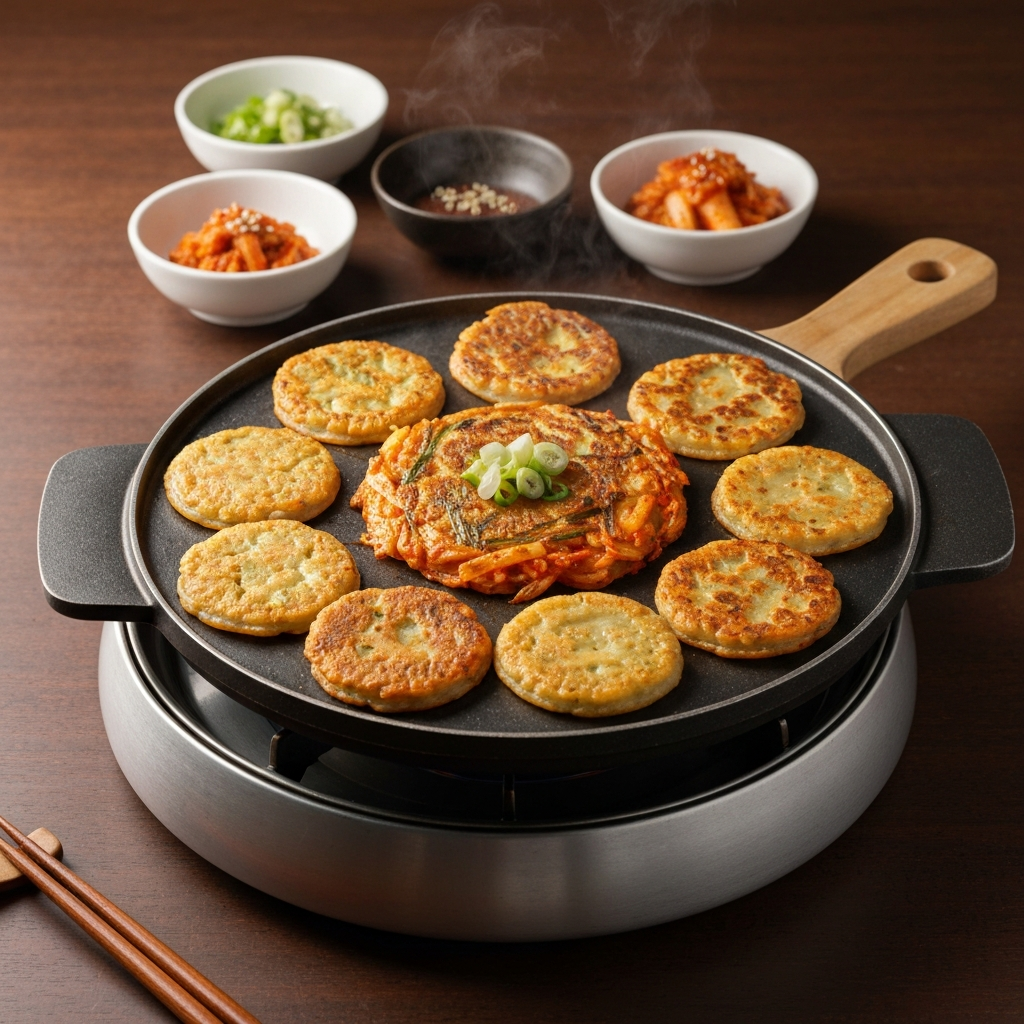 Kimchi Pancake (Kimchijeon) Hot Pot