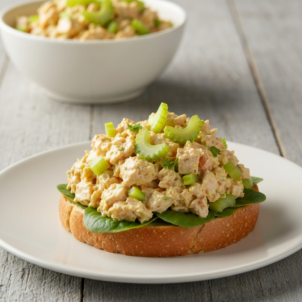 Curried Chicken Salad Sandwich with Mango Chutney