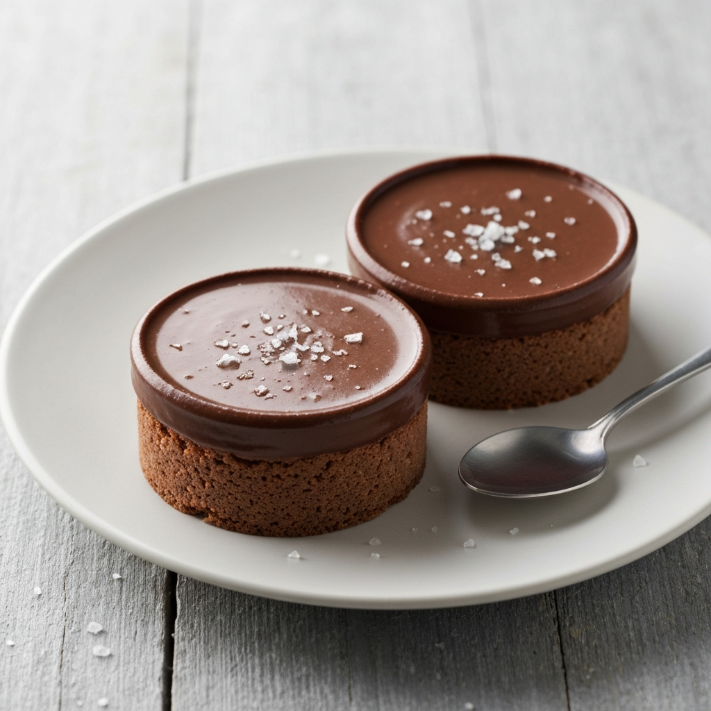 Jersey Milk Chocolate Pots de Crème with Sea Salt