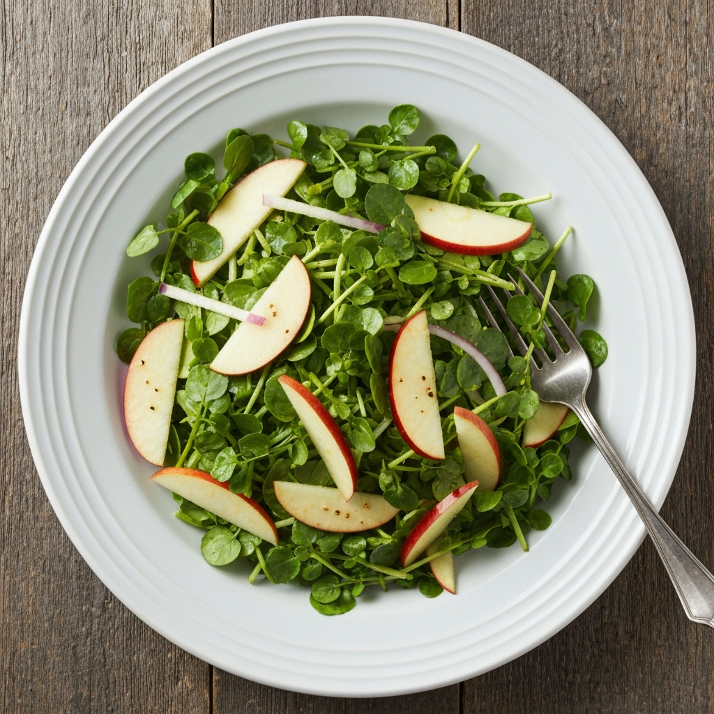 Watercress and Apple Salad with a Lemon-Mustard Vinaigrette