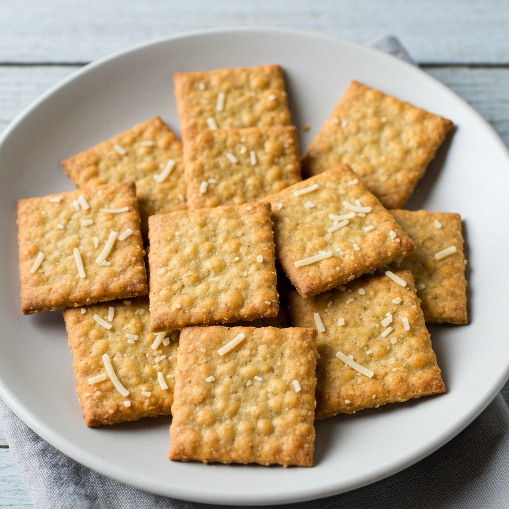 Cheesy Gluten-Free Chickpea Flour Crackers