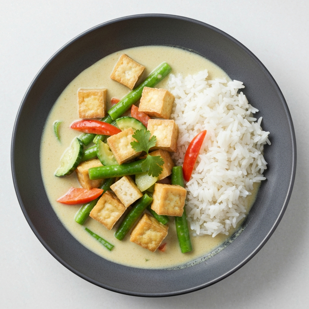 Thai Green Curry with Tofu and Vegetables