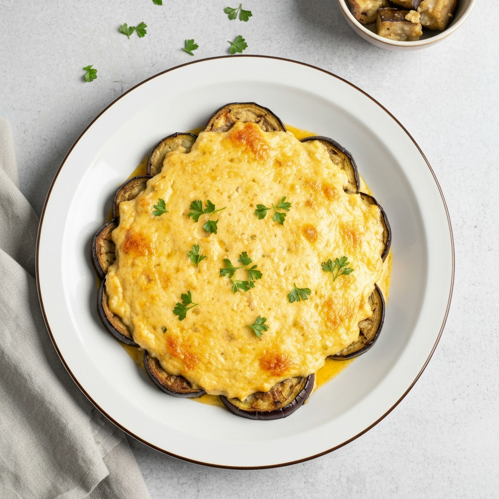 Thermomix Aubergine and Edam Cheese Bake