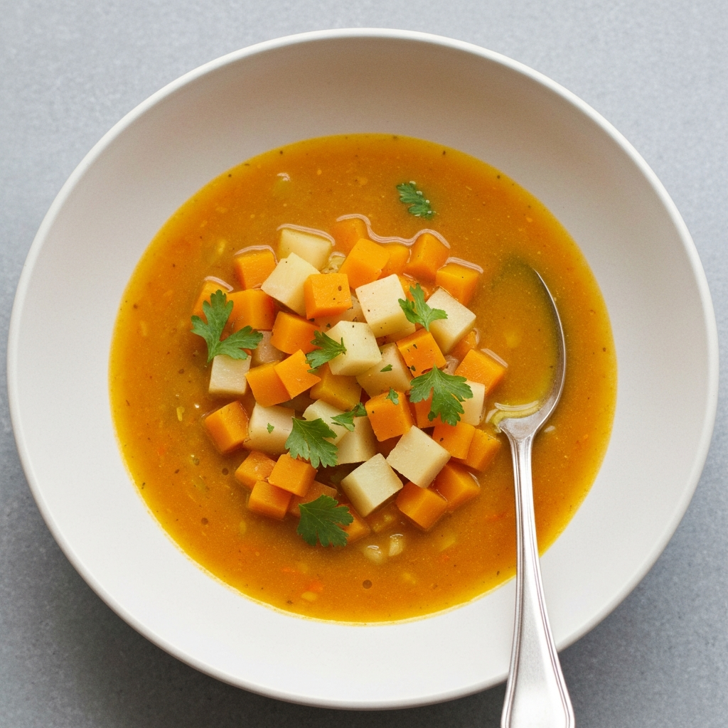Roasted Butternut Squash and Carrot Soup with Ginger