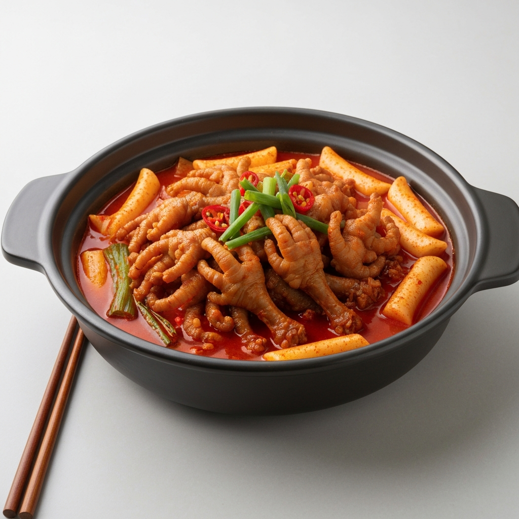 Korean Spicy Chicken Feet (Dakbal) Hot Pot