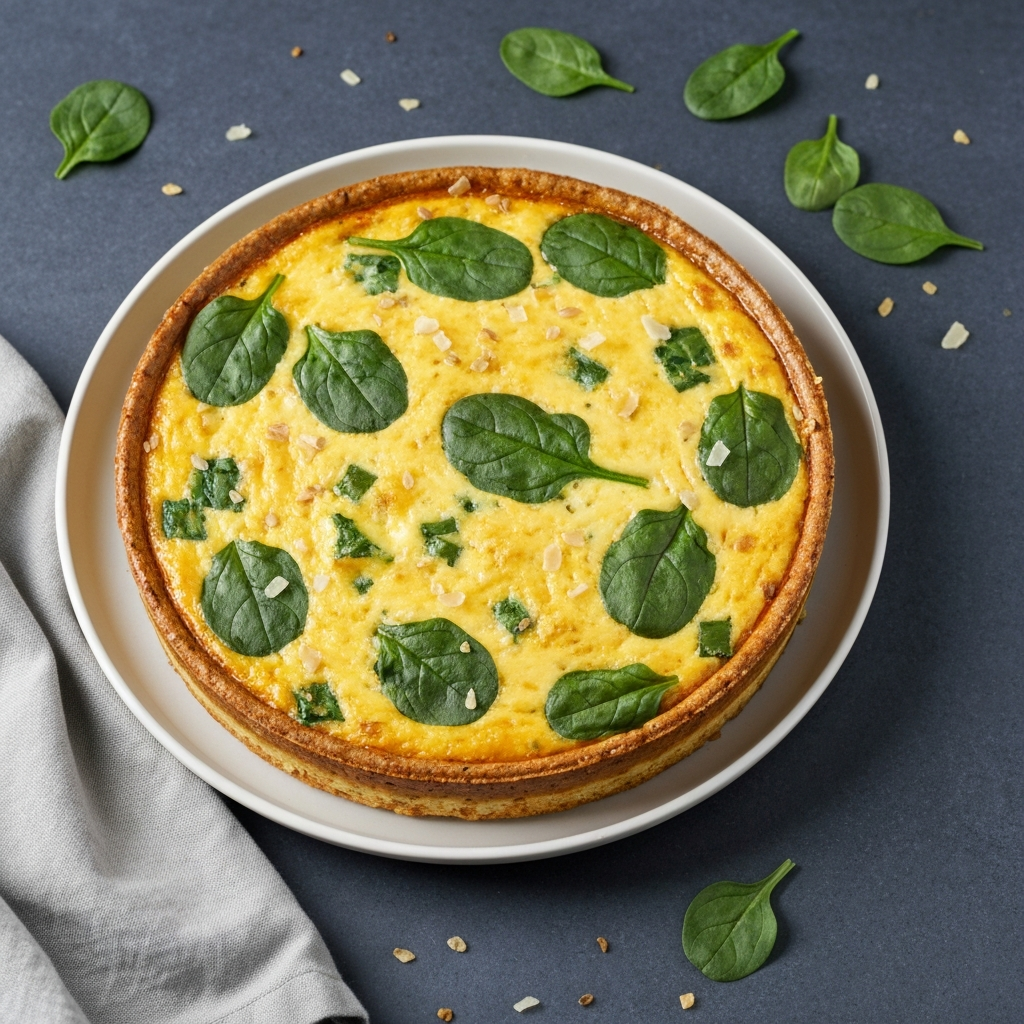 Crustless Keto Quiche with Spinach and Feta